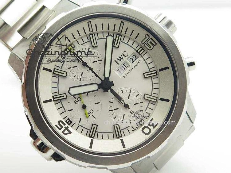 MIROTIME 1228 Versatile Aquatimer Chrono IW376803 V6F 1:1 Best Edition White Dial On SS Bracelet A 7359